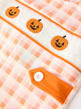 Load image into Gallery viewer, Halloween Pumpkin Plaid Boys JonJon