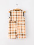 Load image into Gallery viewer, Halloween Plaid Boys JonJon Romper