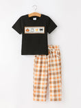 Load image into Gallery viewer, Halloween Plaid Boys Pant Set