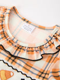 Load image into Gallery viewer, Halloween Plaid Smocked Girls Dress