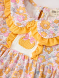 Load image into Gallery viewer, Halloween Pumpkin Floral Baby Bubble Romper