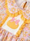 Load image into Gallery viewer, Halloween Pumpkin Floral Girls Dress