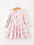 Load image into Gallery viewer, Fall Colorful Ballet Character Girls Long Sleeve Twirl Dress