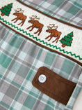 Load image into Gallery viewer, Plaid Moose Smocked Baby Boy JonJon