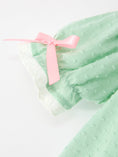 Load image into Gallery viewer, Christmas Mint Green Smocked Santa Baby Girl Bloomer Set