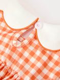 Load image into Gallery viewer, Fall Pumpkin Embroidered Puff Sleeve Girls Dress