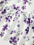 Load image into Gallery viewer, Fall Lavender Floral Puff Sleeve Girls Dress