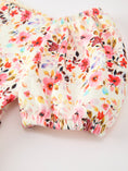 Load image into Gallery viewer, Fall Vintage Floral Puff Sleeve Girls Dress