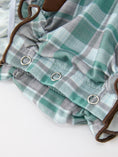 Load image into Gallery viewer, Plaid Moose Smocked Baby Girl Bubble Romper