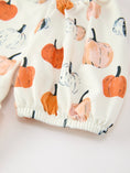 Load image into Gallery viewer, Fall Pumpkin Puff Sleeve Girls Dress