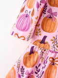 Load image into Gallery viewer, Thanksgiving Halloween Pumpkin Bow Ruffled Girls Dress