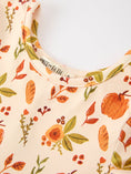 Load image into Gallery viewer, Fall Pumpkin Floral Girls Twirl Dress Long Sleeve