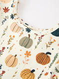 Load image into Gallery viewer, Fall Orange Pumpkin & Leaf Twirl Girls Dress