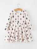 Load image into Gallery viewer, Halloween Vintage Cameo Print Girls Twirl Dress