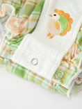 Load image into Gallery viewer, Thanksgiving Turkey Plaid Baby Girl Bubble Romper