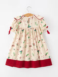 Load image into Gallery viewer, Fall Gingham Girls Dress Ruffle Collar Bow