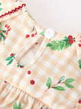 Load image into Gallery viewer, Fall Gingham Baby Bloomer Set Ruffle Collar Bow