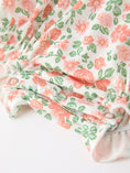 Load image into Gallery viewer, Fall Blush Floral Baby Romper Smocked Petal Collar