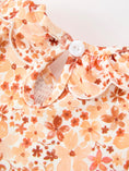 Load image into Gallery viewer, Fall Rust Floral Baby Girls Dress Smocked Petal Collar