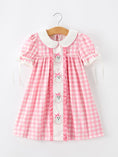 Load image into Gallery viewer, Halloween Ghost Embroidered Girls Dress Peter Pan Collar Bow