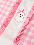 Load image into Gallery viewer, Halloween Ghost Embroidered Girls Dress Peter Pan Collar Bow