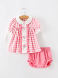 Load image into Gallery viewer, Halloween Ghost Embroidered Girls Bloomer Set Peter Pan Collar