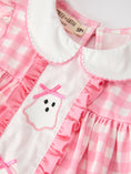 Load image into Gallery viewer, Halloween Ghost Embroidered Girls Bloomer Set Peter Pan Collar