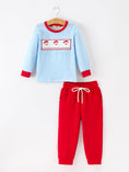 Load image into Gallery viewer, Christmas Santa Smocked Embroidered Boys Pant Set