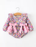 Load image into Gallery viewer, Fall Vintage Floral Print Girls Long Sleeve Romper