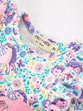 Load image into Gallery viewer, Unicorn Floral Print Girls Long Sleeve Romper