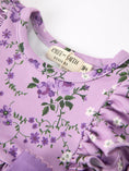Load image into Gallery viewer, Fall Lavender Floral Print Girls Long Sleeve Romper