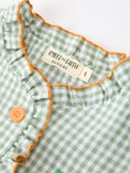 Load image into Gallery viewer, Fall Plaid Girls Dress Pumpkin Applique Ruffle Button Dress