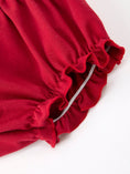 Load image into Gallery viewer, Fall Pumpkin Embroidery Baby Girl Outfit Set Red Bloomer Set