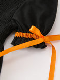 Load image into Gallery viewer, Girls Halloween Dog Pumpkin Applique Dress Puff Sleeve