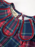 Load image into Gallery viewer, Fall Plaid Girl Set Petal Collar Puff Sleeve Bloomer