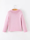 Load image into Gallery viewer, Girls Ghost Bow Knit Sweater Halloween Cute Embroidered Pullover