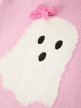 Load image into Gallery viewer, Girls Ghost Bow Knit Sweater Halloween Cute Embroidered Pullover