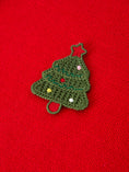 Load image into Gallery viewer, Baby Girl Christmas Red Knit Sweater with Embroidered Tree Appliqué