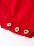 Load image into Gallery viewer, Baby Girls Christmas Red Knit Tree Appliqué Romper