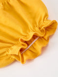 Load image into Gallery viewer, Floral Girls Outfit Set Yellow Puff Sleeve Top Bloomers Set