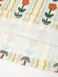 Load image into Gallery viewer, Fall Floral Stripe Girls Dress Petals Collar Smocked Puff Sleeve