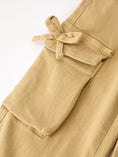 Load image into Gallery viewer, Girls Solid Cargo Leggings Side Bow Pocket Wide Leg Pants