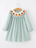 Load image into Gallery viewer, Halloween Thanksgiving Pumpkin Embroidery Girls Dress Peter Pan Collar