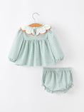 Load image into Gallery viewer, Halloween Thanksgiving Embroidered Pumpkin Girls Bloomer Set