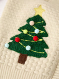 Load image into Gallery viewer, Christmas Tree Knit Cardigan Kids Holiday Sweater Button Front