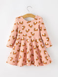 Load image into Gallery viewer, Girls Thanksgiving Pumpkin Pie Dress Fall Twirl Dress
