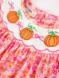 Load image into Gallery viewer, Girls Halloween & Thanksgiving Hot Pink Smocked Twirl Dress