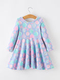 Load image into Gallery viewer, Girls Pastel Christmas Ornament Print Twirl Dress