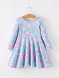 Load image into Gallery viewer, Girls Pastel Christmas Ornament Print Twirl Dress