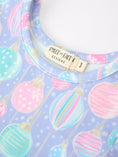 Load image into Gallery viewer, Girls Pastel Christmas Ornament Print Twirl Dress